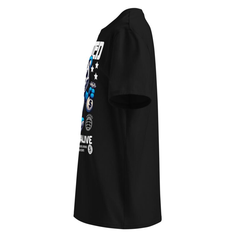 T-shirt Wanted TRESSOI — Noir, vue gauche | Streetwear homme grande taille M à 5XL