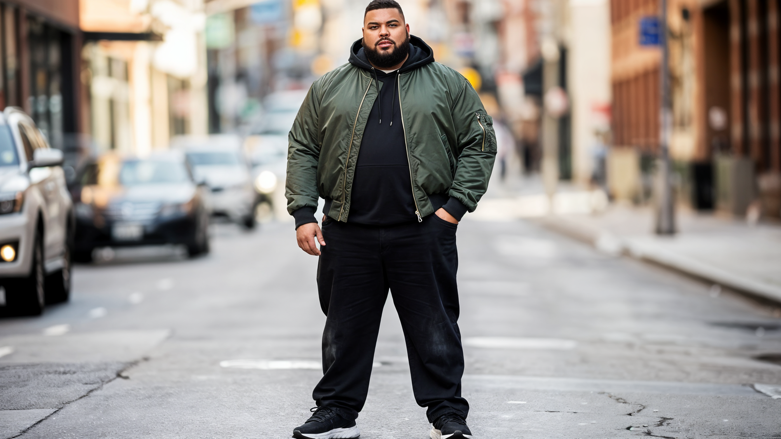 Look streetwear proportionne homme grand et large