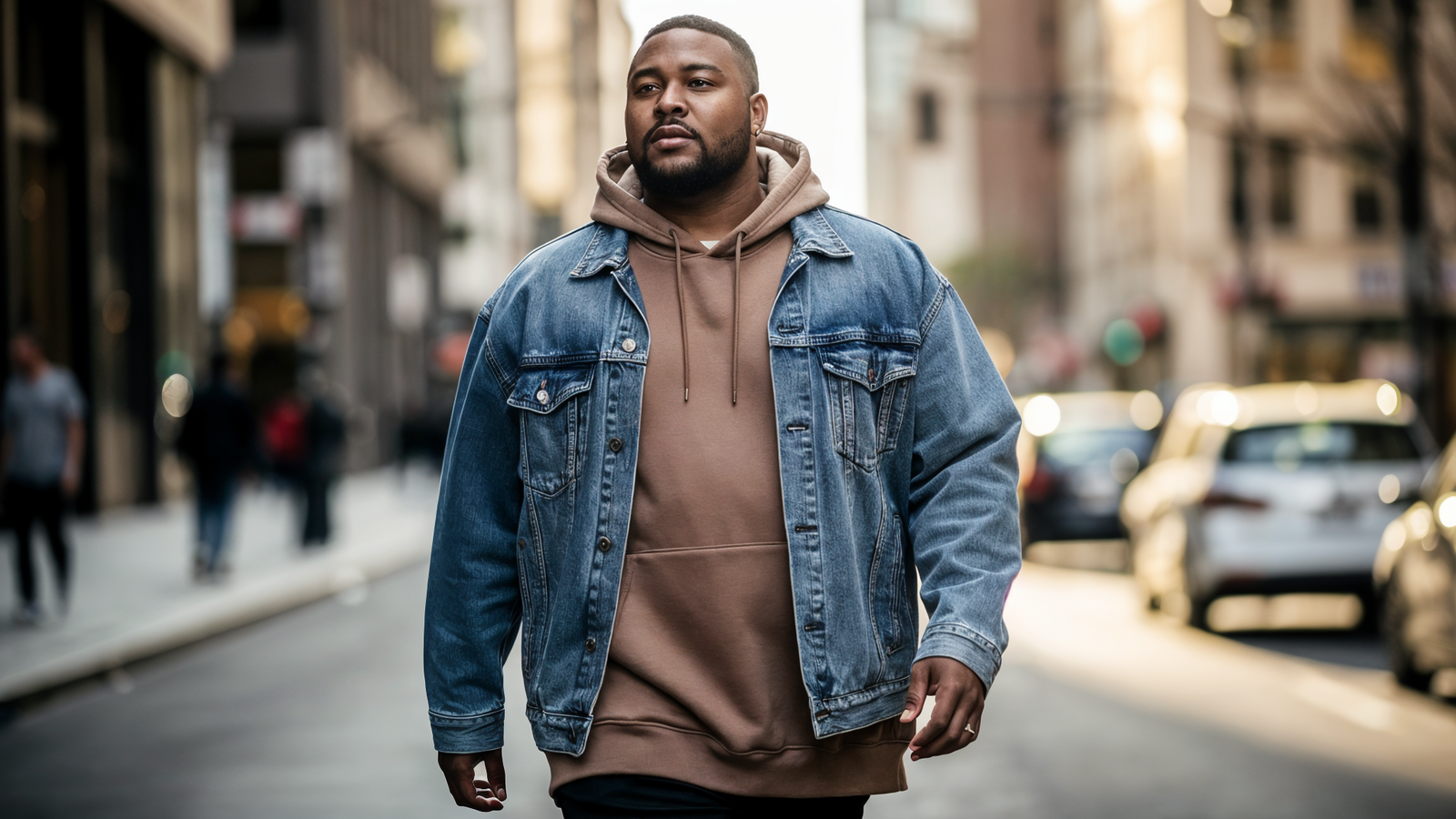 Streetwear grande taille de qualite sur homme corpulent