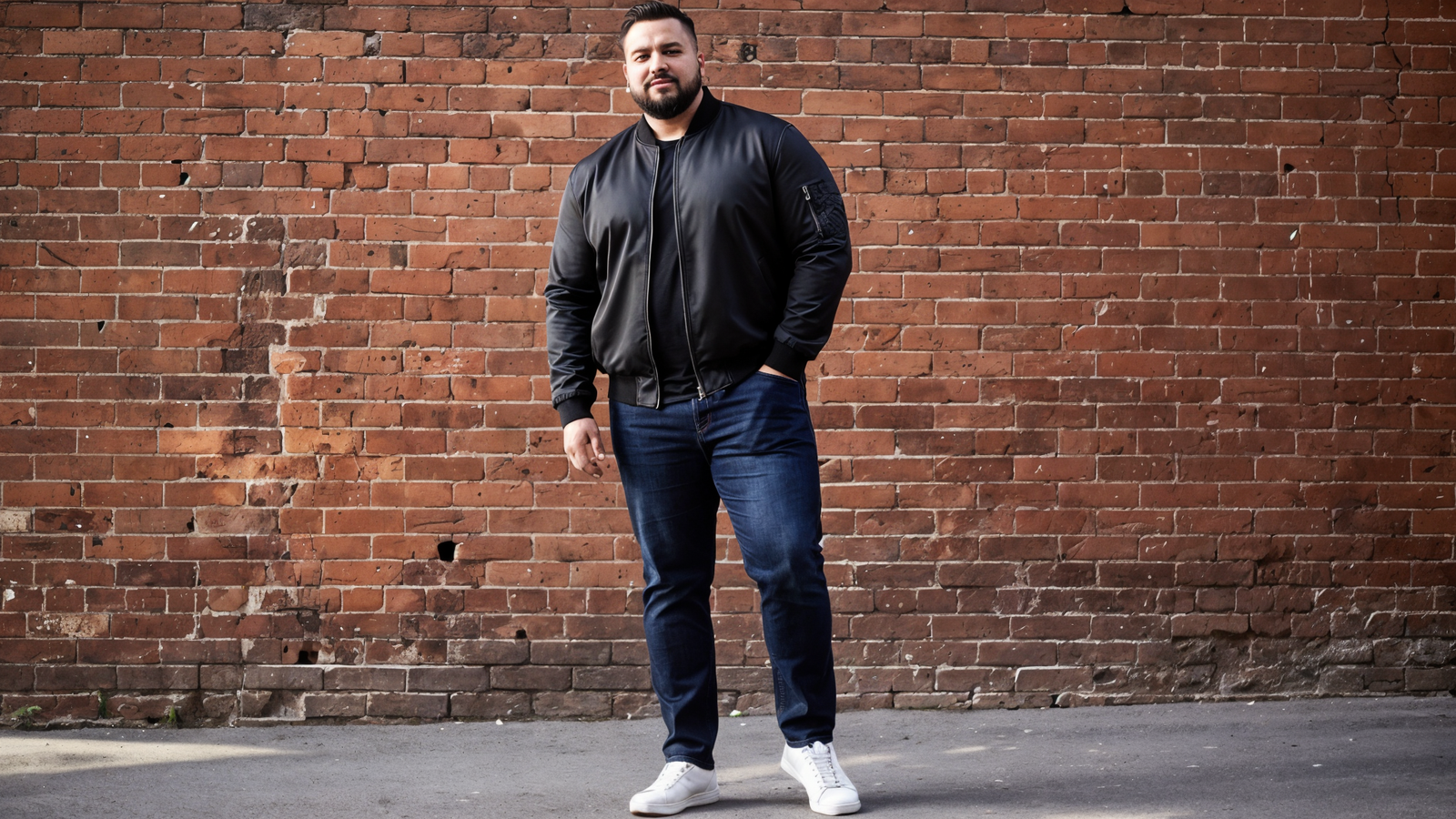 comment s habiller quand on est corpulent - bomber jacket ajustee streetwear